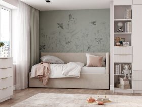 Диван-кровать Бенто (крем) в Чумаково - chumakovo.mebel-nsk.ru | фото