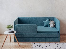 Диван-кровать Happy (бирюзовый) в Чумаково - chumakovo.mebel-nsk.ru | фото