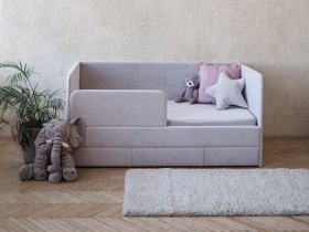 Диван-кровать Happy (светло-серый) в Чумаково - chumakovo.mebel-nsk.ru | фото