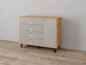 Комод «Катрин-13» (дуб крафт золотой/сантьяго софт) в Чумаково - chumakovo.mebel-nsk.ru | фото