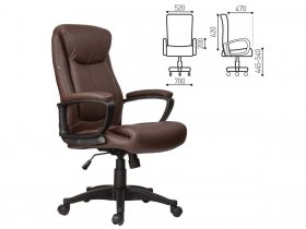Кресло офисное BRABIX Enter EX-511, коричневое в Чумаково - chumakovo.mebel-nsk.ru | фото