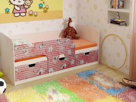 Кровать детская с ящиками 1,86 Минима Hello Kitty в Чумаково - chumakovo.mebel-nsk.ru | фото