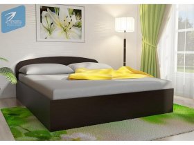 Кровать двуспальная 1,6м с подъем. мех. (венге) в Чумаково - chumakovo.mebel-nsk.ru | фото