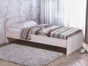 Кровать односпальная 80 с низкой спинкой (ясень шимо светлый) в Чумаково - chumakovo.mebel-nsk.ru | фото