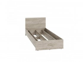 Кровать односпальная КР-080 Ронда (дуб крафт серый) в Чумаково - chumakovo.mebel-nsk.ru | фото