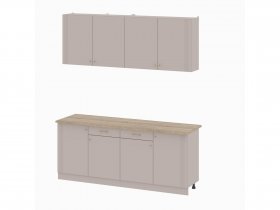 Кухонный гарнитур 2,0м Одетта (меланж/дуб сонома) в Чумаково - chumakovo.mebel-nsk.ru | фото