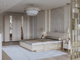 Модульная спальня Одетта (дуб эндгрей/меланж) в Чумаково - chumakovo.mebel-nsk.ru | фото