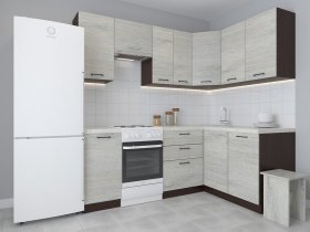 Модульная угловая кухня 1,4м*2,1м Лада (пикард) в Чумаково - chumakovo.mebel-nsk.ru | фото