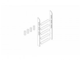 Пакет №10 Прямая лестница и опоры для двухъярусной кровати Соня в Чумаково - chumakovo.mebel-nsk.ru | фото
