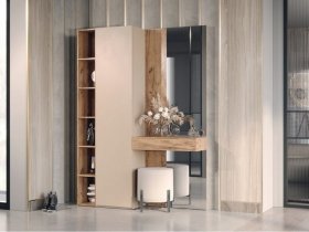 Прихожая Ева (кашемир/дуб вотан) в Чумаково - chumakovo.mebel-nsk.ru | фото