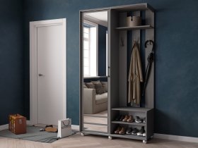 Прихожая «Ларго-2» (графит серый) в Чумаково - chumakovo.mebel-nsk.ru | фото