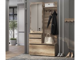 Прихожая ПР-04 Энигма (венге/дуб каньон) в Чумаково - chumakovo.mebel-nsk.ru | фото