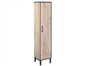 Шкаф-пенал Шк031.0 Гермес лофт (дуб крафт серый) в Чумаково - chumakovo.mebel-nsk.ru | фото