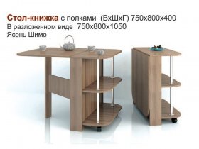 Стол-книжка с полками в Чумаково - chumakovo.mebel-nsk.ru | фото