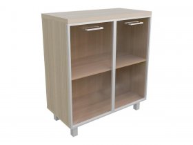 Тумба 2 двери со стеклом (бронза) Президент-ПРО Пр502 в Чумаково - chumakovo.mebel-nsk.ru | фото