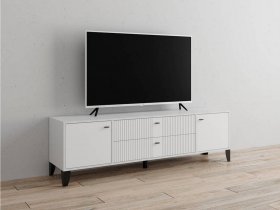 Тумба под ТВ Парус-10 (белый/белый снег) в Чумаково - chumakovo.mebel-nsk.ru | фото