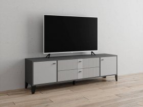 Тумба под ТВ Парус-10 (графит/светло-серый) в Чумаково - chumakovo.mebel-nsk.ru | фото