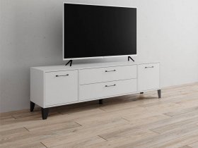 Тумба под ТВ Парус-13 (белый) в Чумаково - chumakovo.mebel-nsk.ru | фото